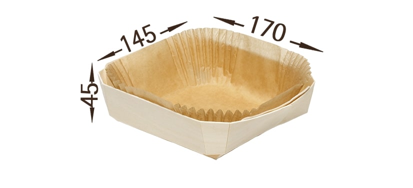 Panibois Lady wooden baking moulds, available in a case of 100. Ideal for baking cakes, breads, and pastries. Eco-friendly, durable, and perfect for professional kitchens.