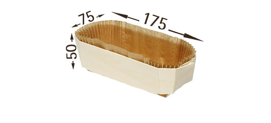 Panibois Baronnet wooden baking moulds, sold in a case of 175. Perfect for baking bread, cakes, and pastries. Eco-friendly, durable, and ideal for professional kitchens.