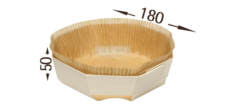 Panibois Octo180 eco-friendly wooden baking mould, perfect for baking bread, cakes, and desserts in an octagonal shape. Ideal for professional bakers and home use.