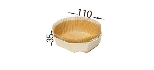 Panibois Octopuce wooden baking moulds, available in a case of 400. Perfect for baking individual loaves, cakes, and pastries. Eco-friendly and ideal for catering.