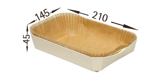 Panibois Sire wooden baking moulds, available in a case of 100. Perfect for baking loaves, cakes, and pastries. Eco-friendly, durable, and ideal for professional kitchens.