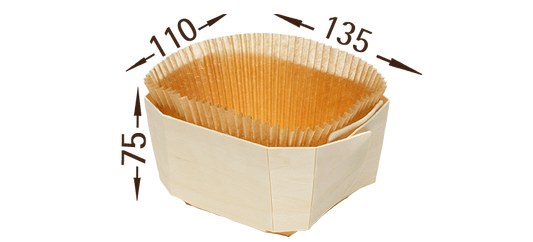 Panibois comte wooden baking moulds, available in a case of 200. Perfect for baking breads, brioches, vertical sandwiches, and salads. Eco-friendly, durable, and ideal for professional kitchens.